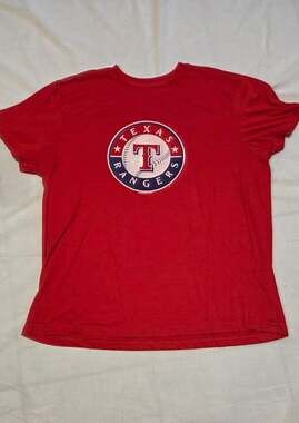MLB Genuine Merchandise Texas Rangers T-Shirt Size XXL Red Graphic Logo